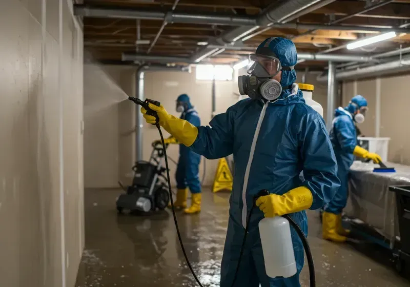 Basement Sanitization and Antimicrobial Treatment process in Palos Park, IL