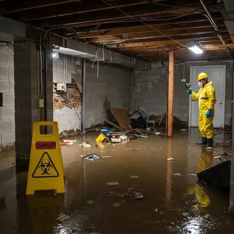 Flooded Basement Electrical Hazard in Palos Park, IL Property