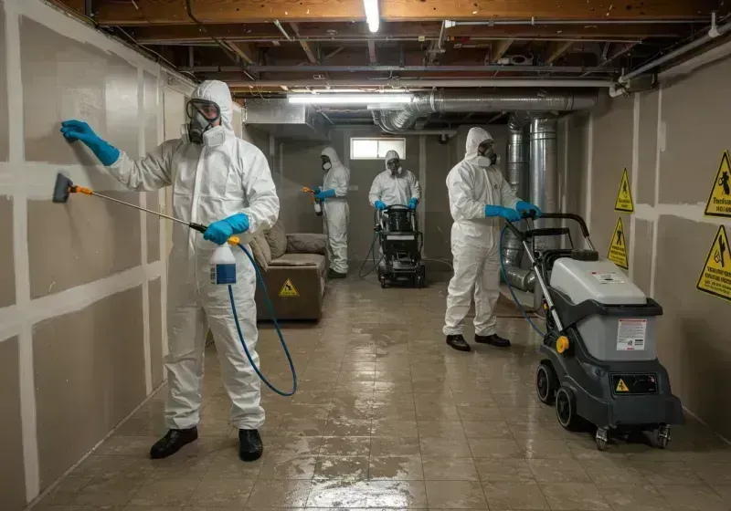 Basement Moisture Removal and Structural Drying process in Palos Park, IL